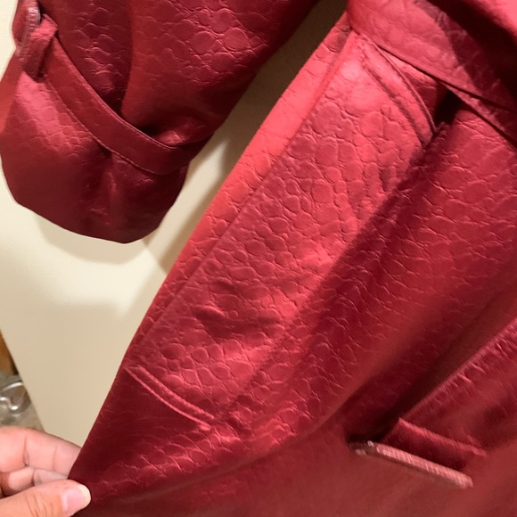 Vintage London Fog Burgundy Croc Trench 10 - Picture 5 of 15